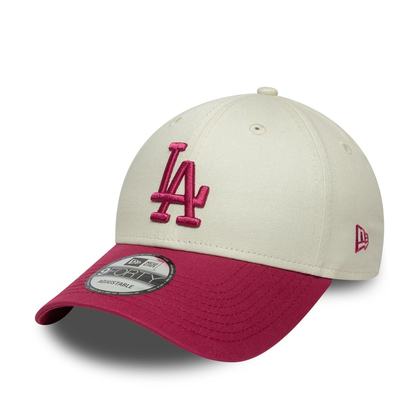LA Dodgers MLB Side Script Cream 9FORTY Adjustable Cap