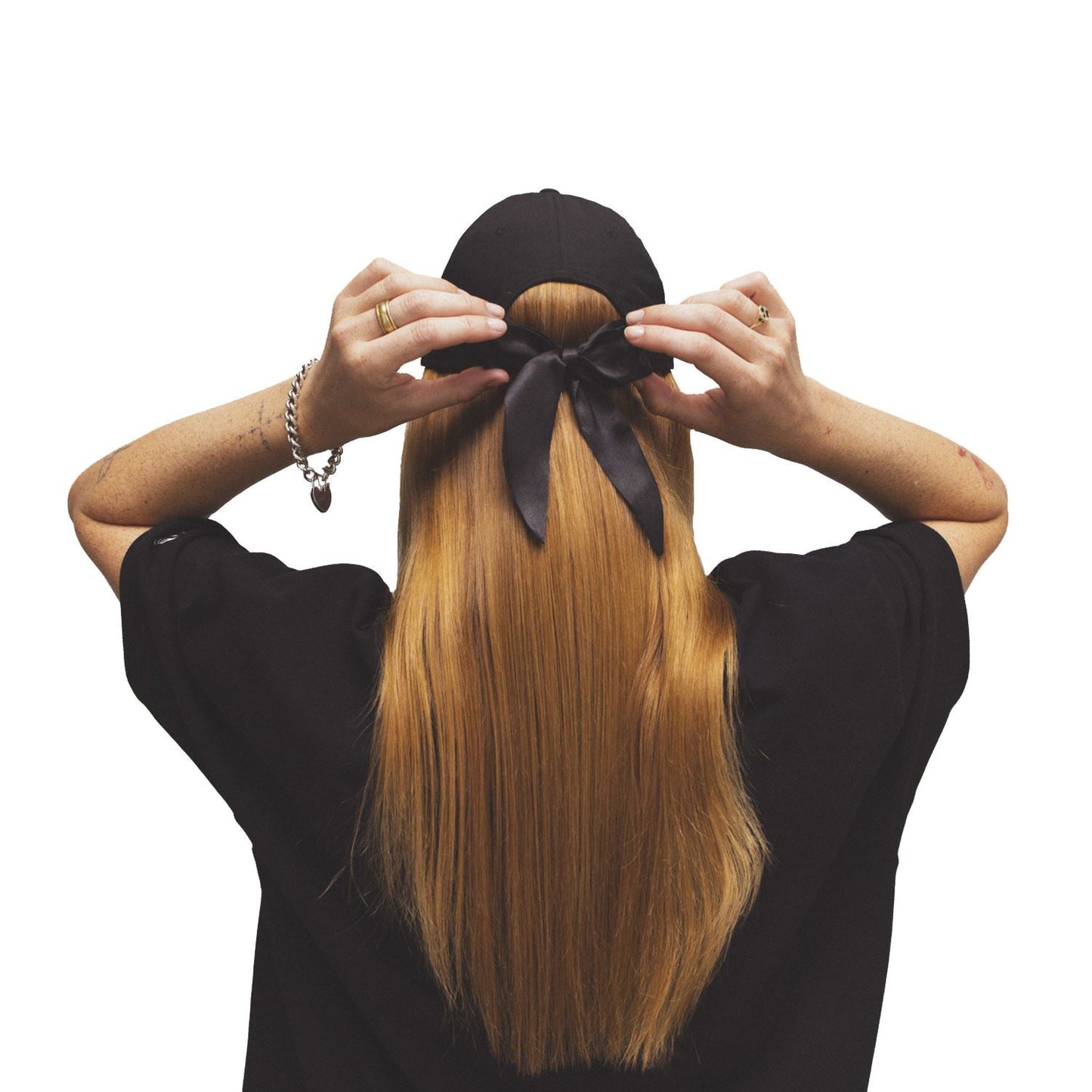 New York Yankees Womens Bow Back Black 9TWENTY Adjustable Cap