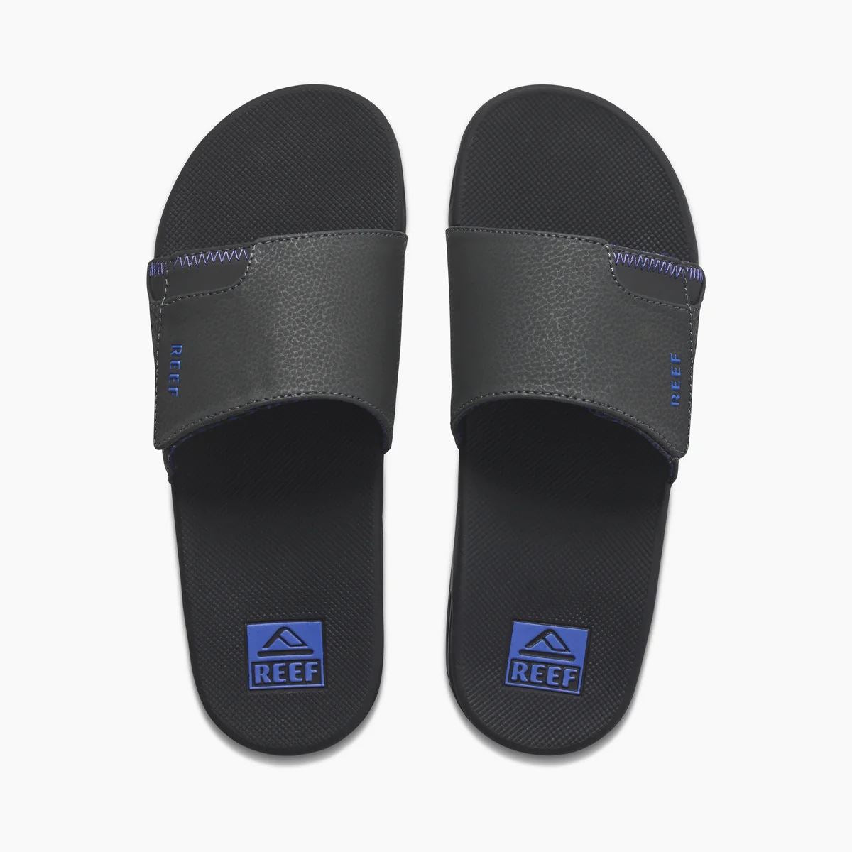Reef Mens Water Friendly Sandals ~ Fanning Slide raven purple