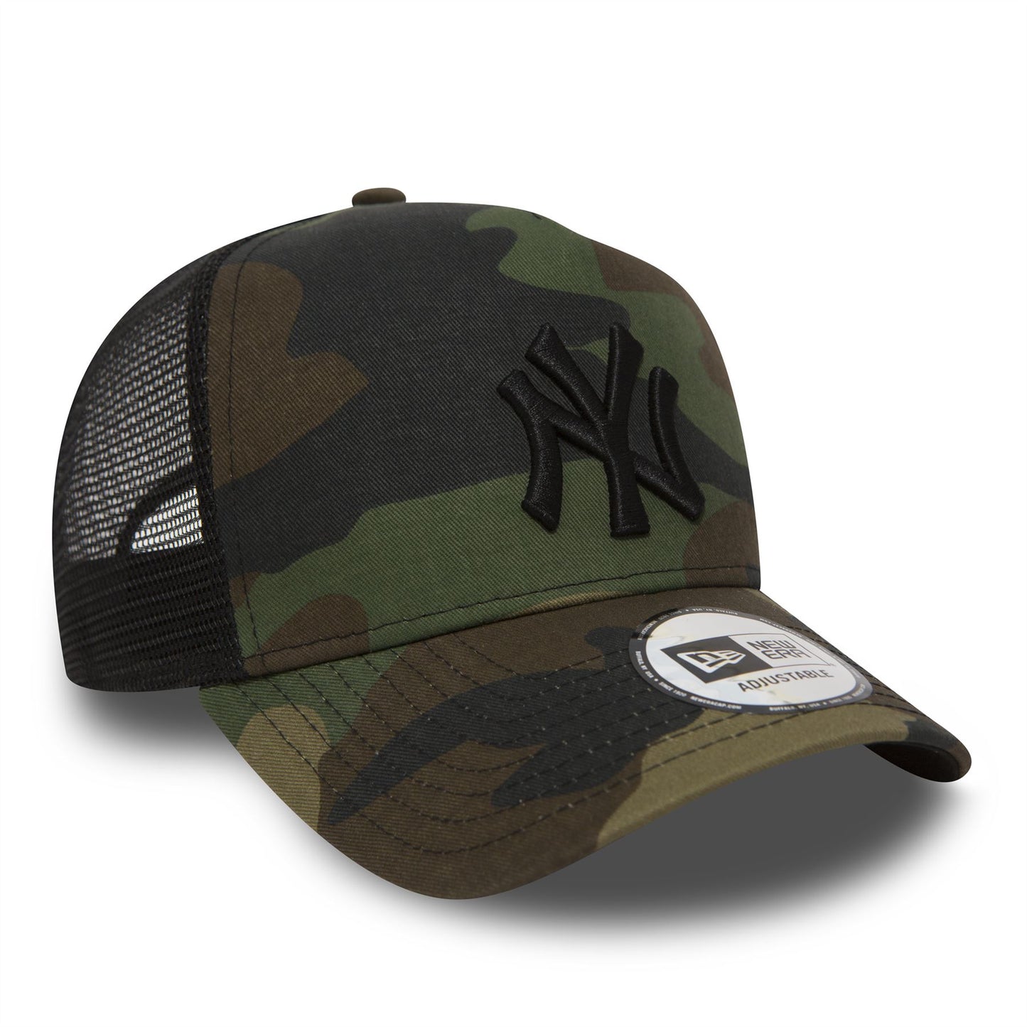 New Era Men's Snapback Trucker Cap ~ New York Yankees camo/black
