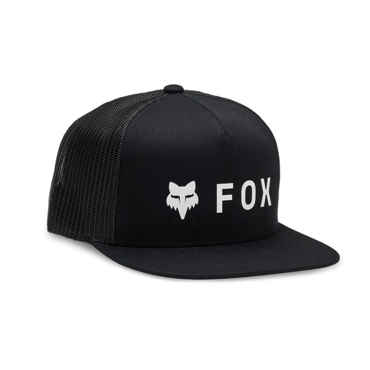 Fox Racing Mens Snapback Flat Peak Trucker Cap ~ Absolute Mesh black