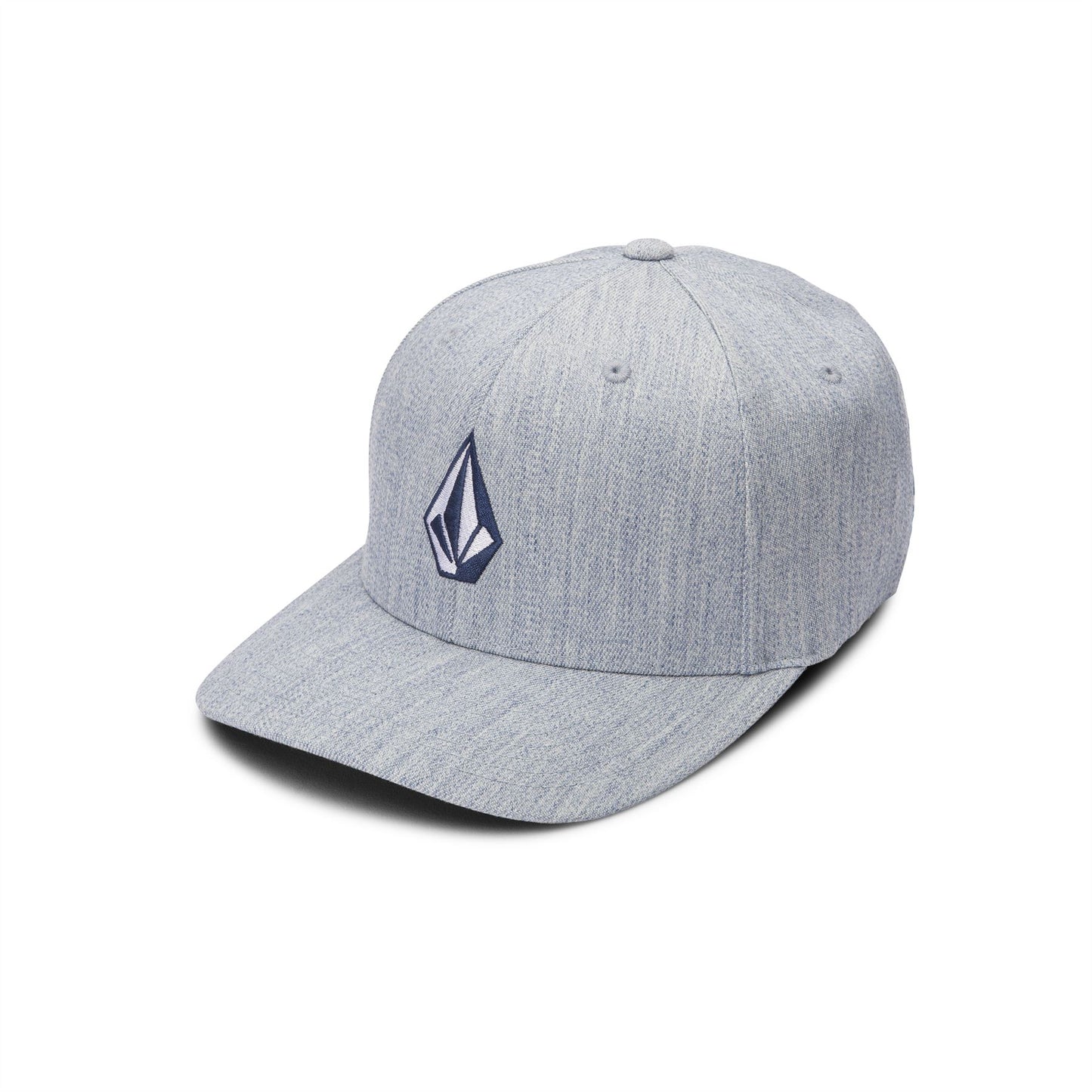 Volcom Flexfit Curved Peak 6 Panel Cap ~ Full Stone Heather denim blue