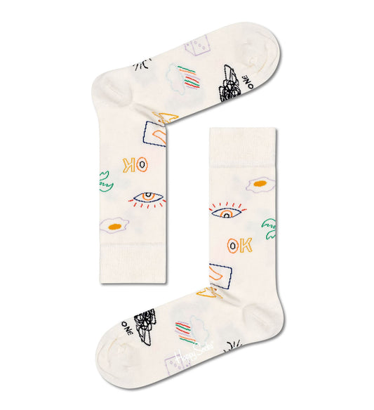 Happy Socks - Crew Socks (Size 41-46) ~ Good Times 1300