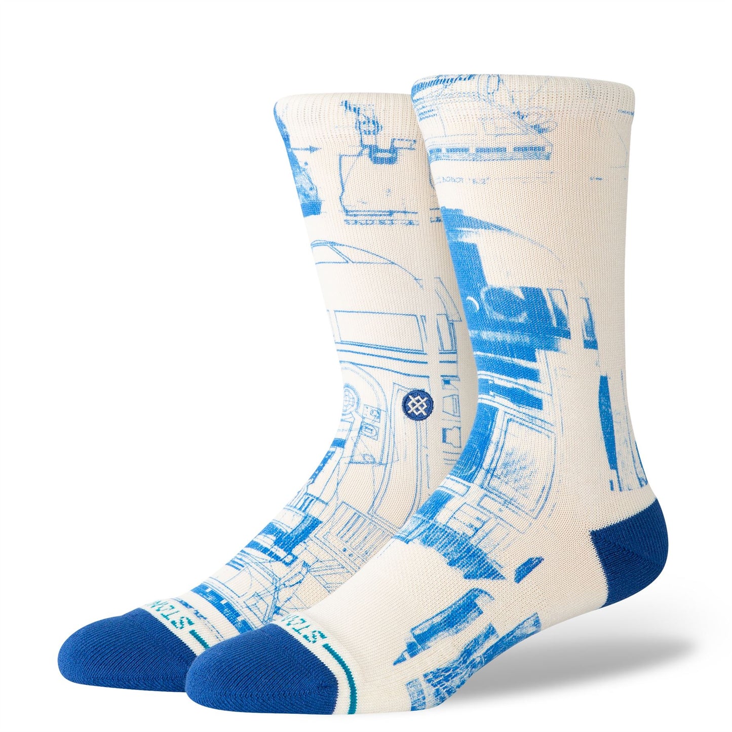 R2D2 SW Crew Socks Stance Mens L