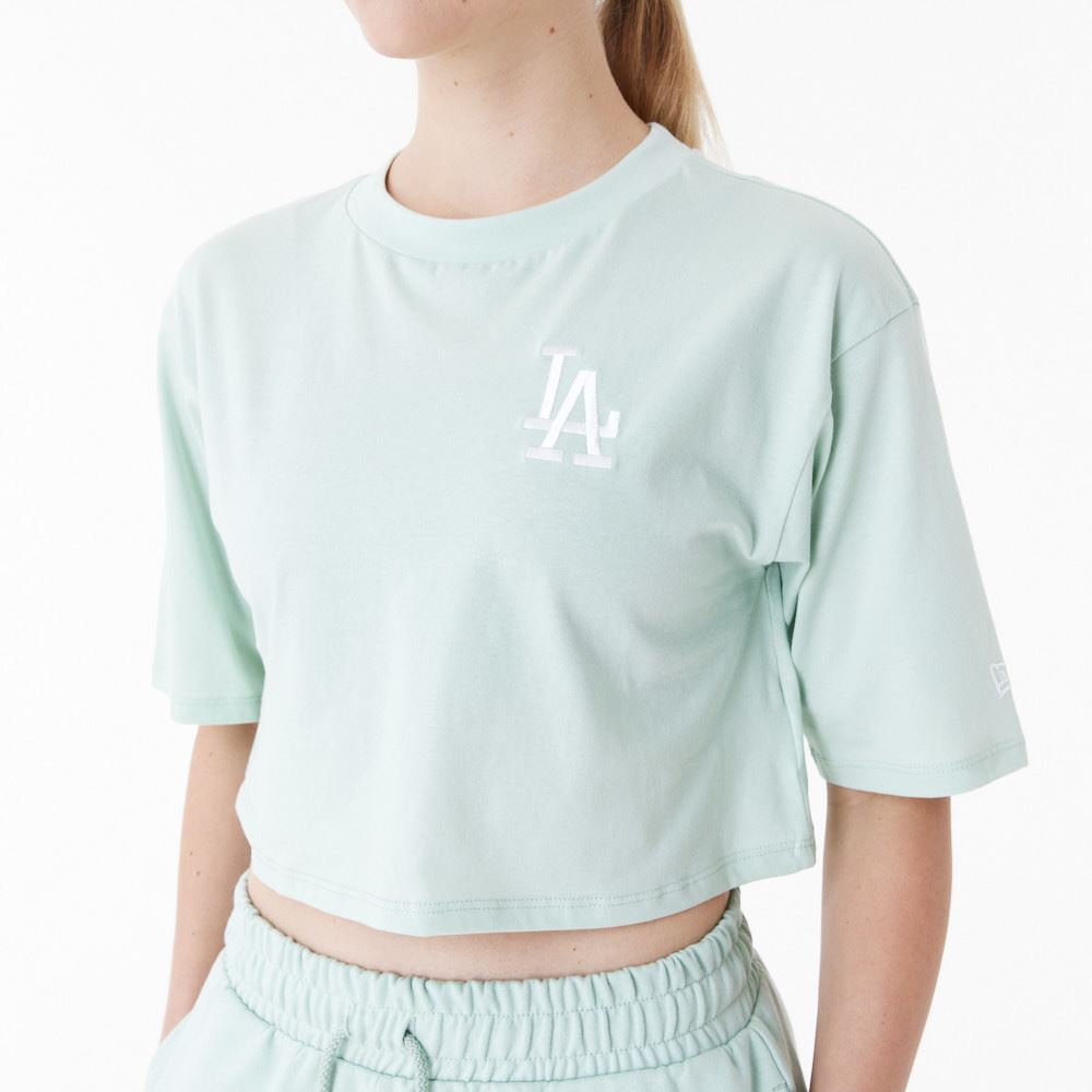 LA Dodgers Crop Tshirt Womens New Era Lifestyle Tshirt Mint