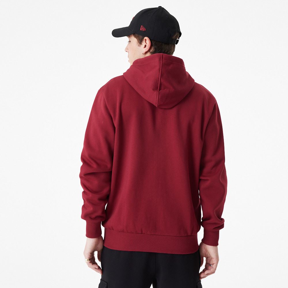 New Era Mens League Essential Crew Neck FZ Hoody ~ LA Dodgers cardinal