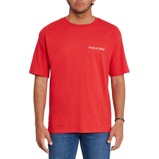 Volcom Men's T- Shirt ~ Volcom Stone red