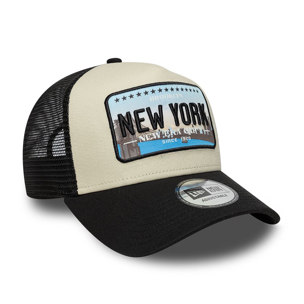 New York Licence Plate 9Forty A-Frame Trucker Snapback Cap