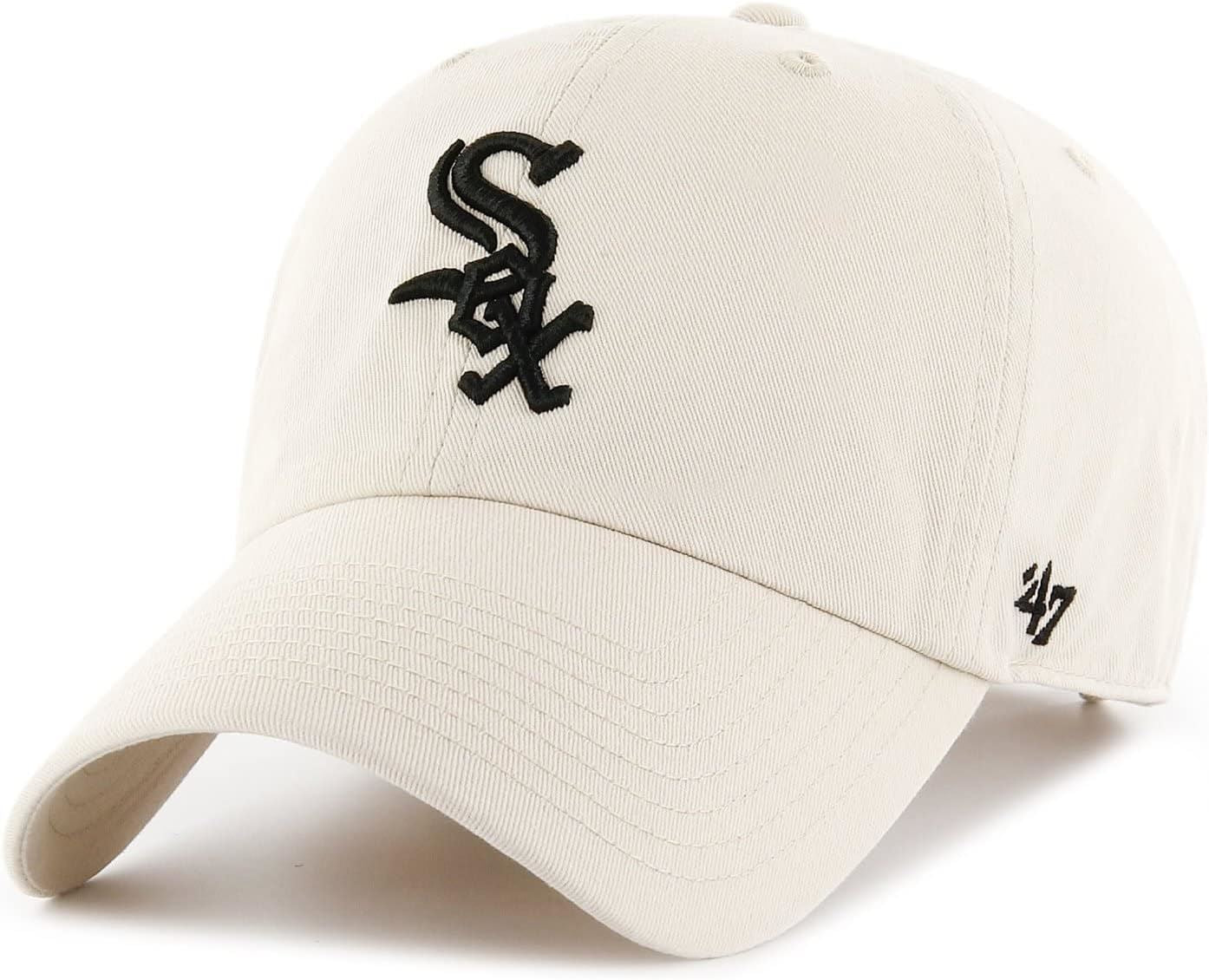 47 Brand Mens Adjustable Clean Up Cap ~ Chicago White Sox white