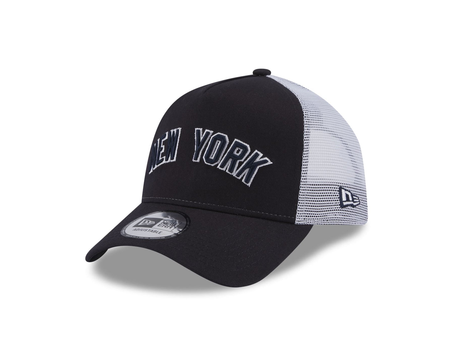 New Era Mens Team Script Trucker Snapback Cap ~ New York Yankees navy