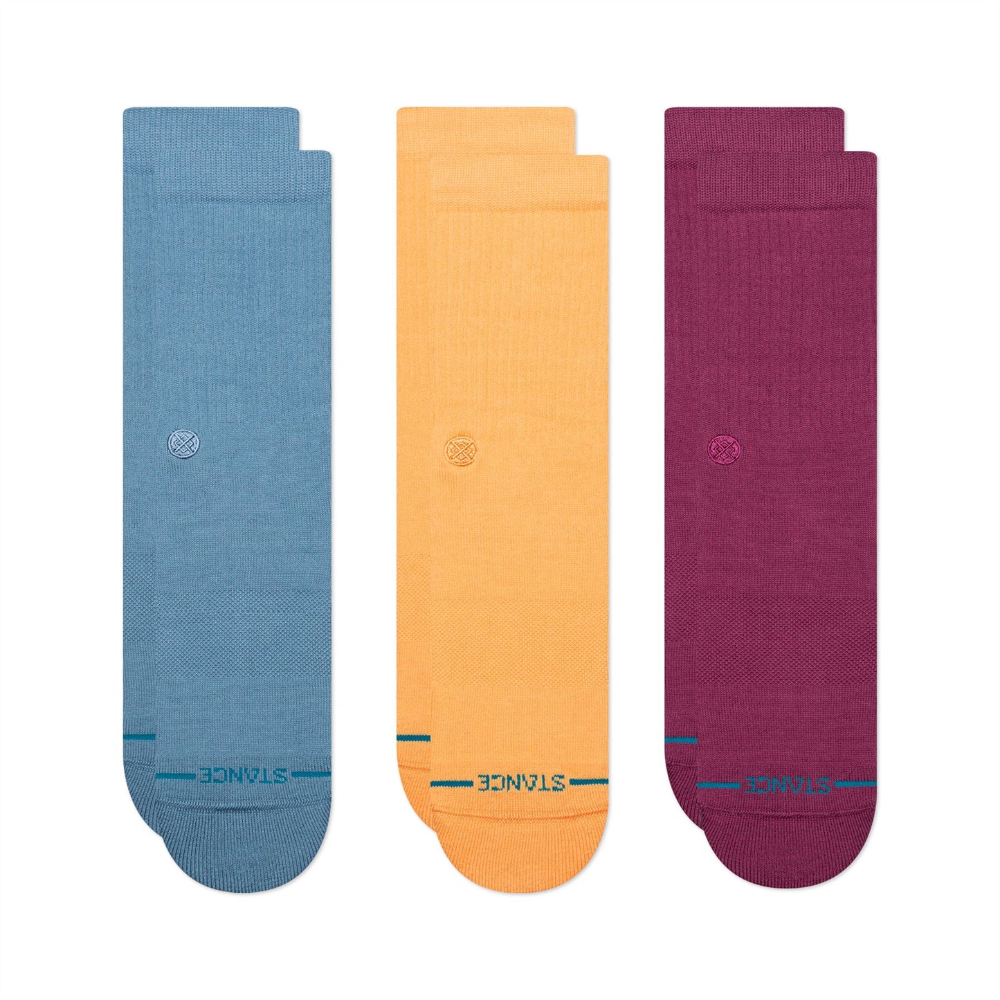 Stance Mens Crew Socks 3 Pack ~ Icon Dragon multi