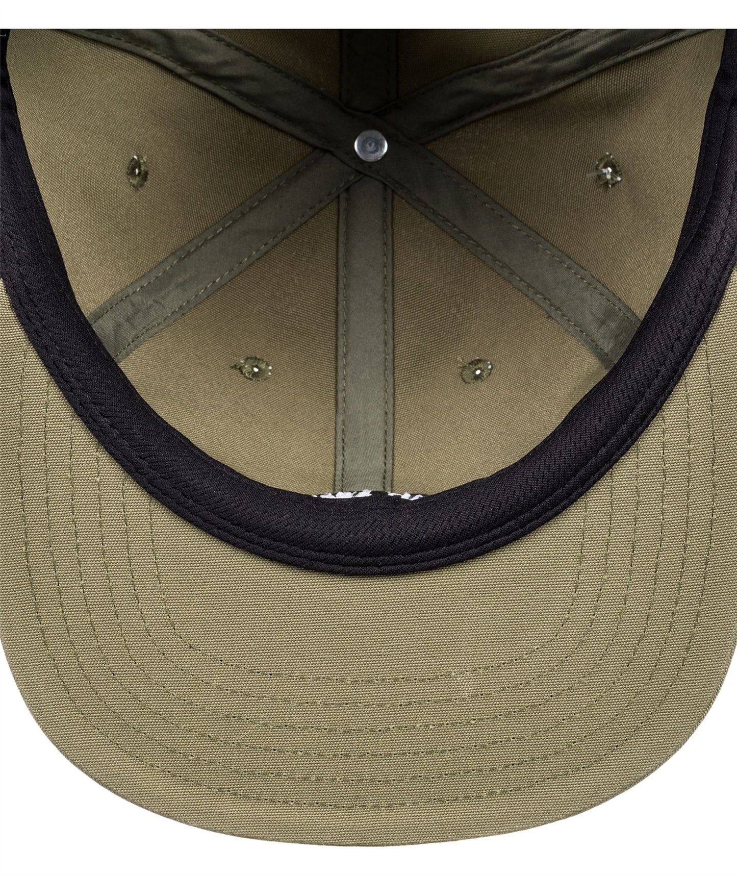 Billabong 6 Panel Mens Snapback Flat Peak Cotton Cap ~ Arch Unstructured Sage