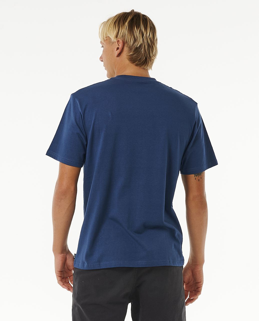 Rip Curl Mens Cotton SS T-Shirt ~ Fill Me Up navy blue