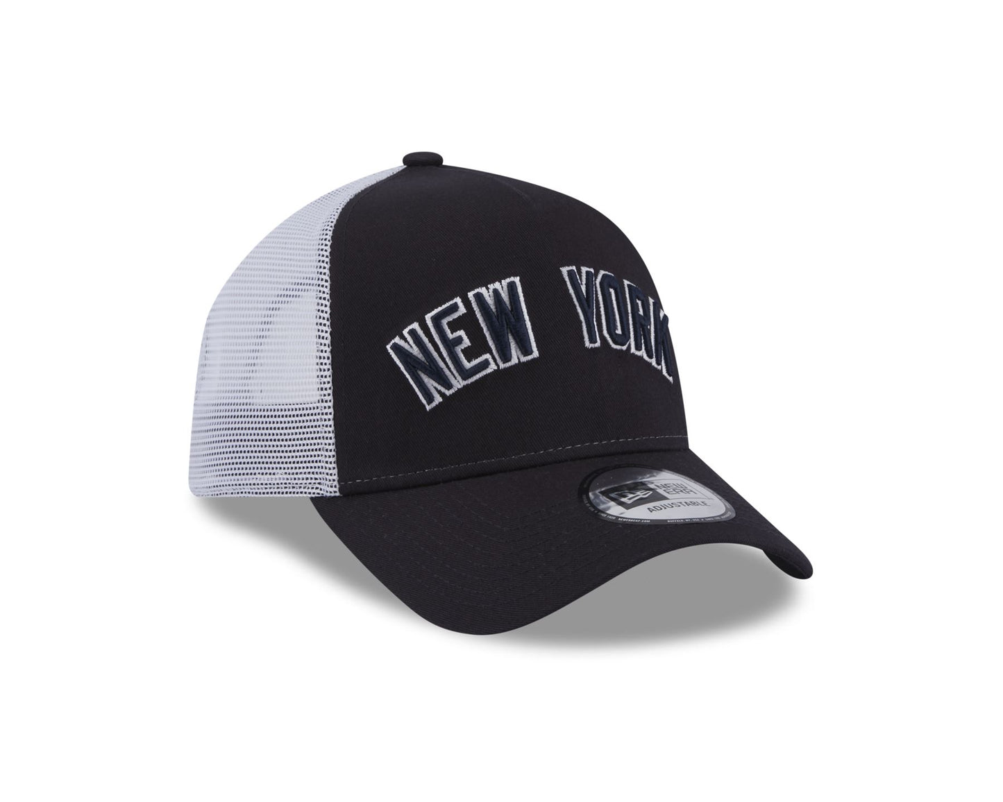 New Era Mens Team Script Trucker Snapback Cap ~ New York Yankees navy