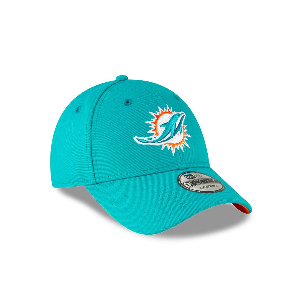 New Era Men's 940 Adjustable League Team Cap ~ Miami Dolphins green