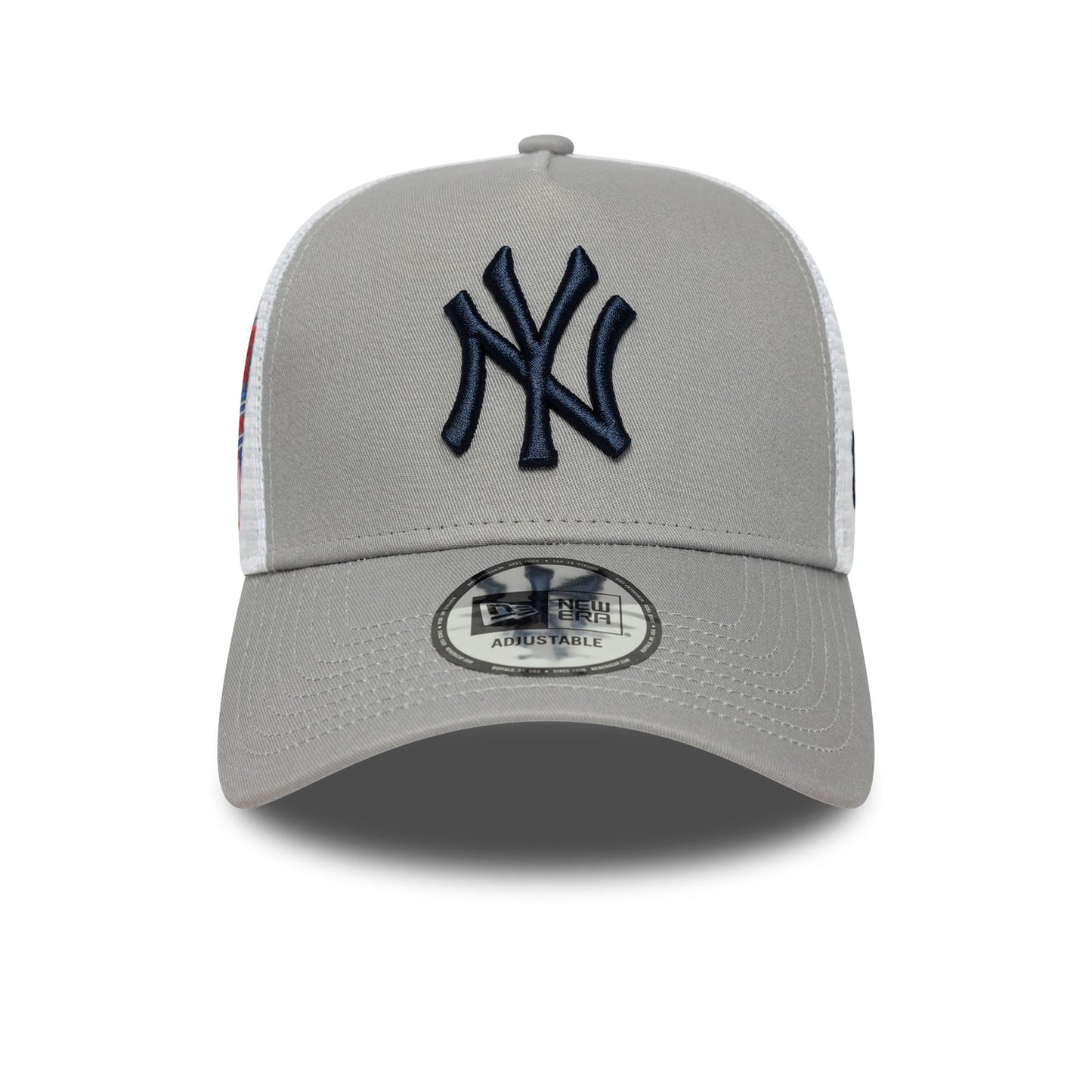 New York Yankees MLB Side Patch Grey 9FORTY A-Frame Trucker Snapback Cap
