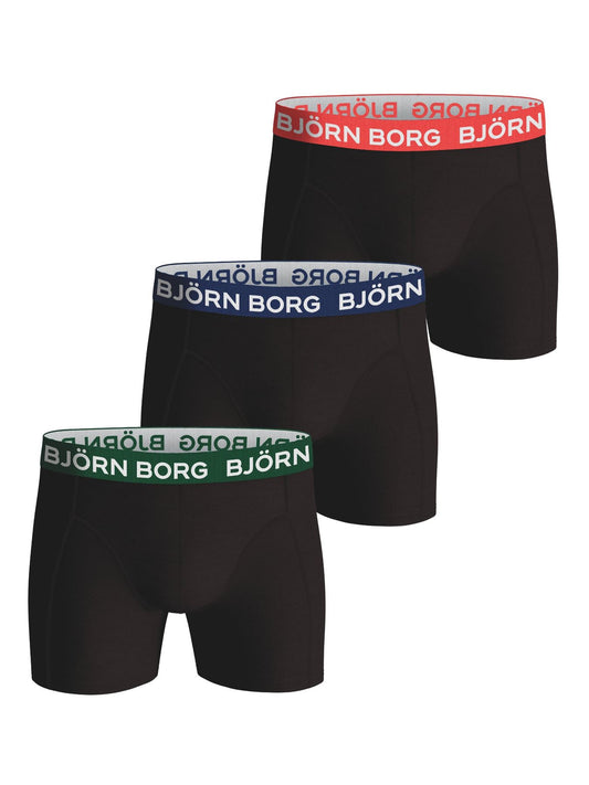 Bjorn Borg Cotton Stretch 3 Pack Multicoloured Boxer Shorts 10002349 007