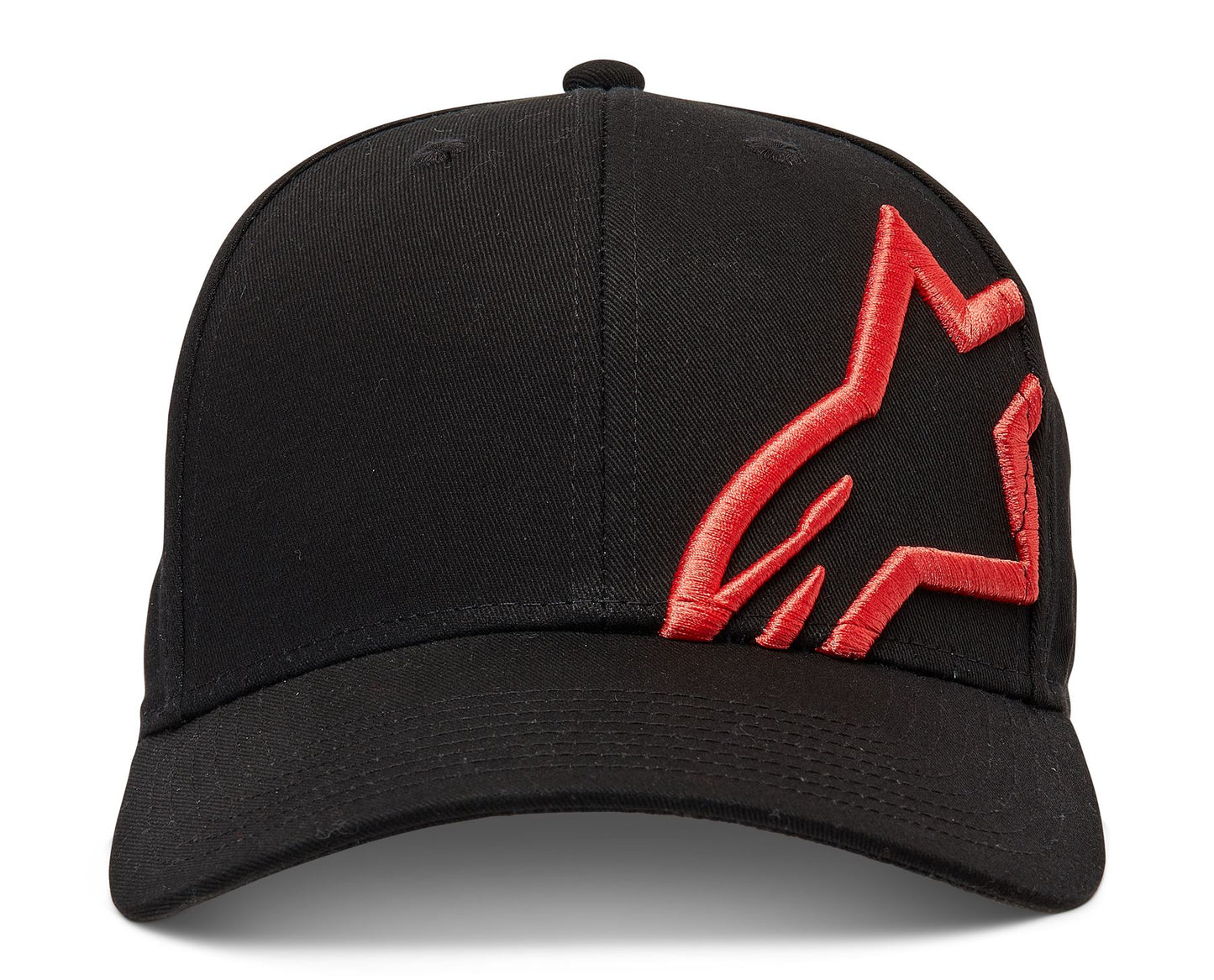 Alpinestars Men's 6 panel Snapback Cap ~ Corp Snap 2 Black Warm Red