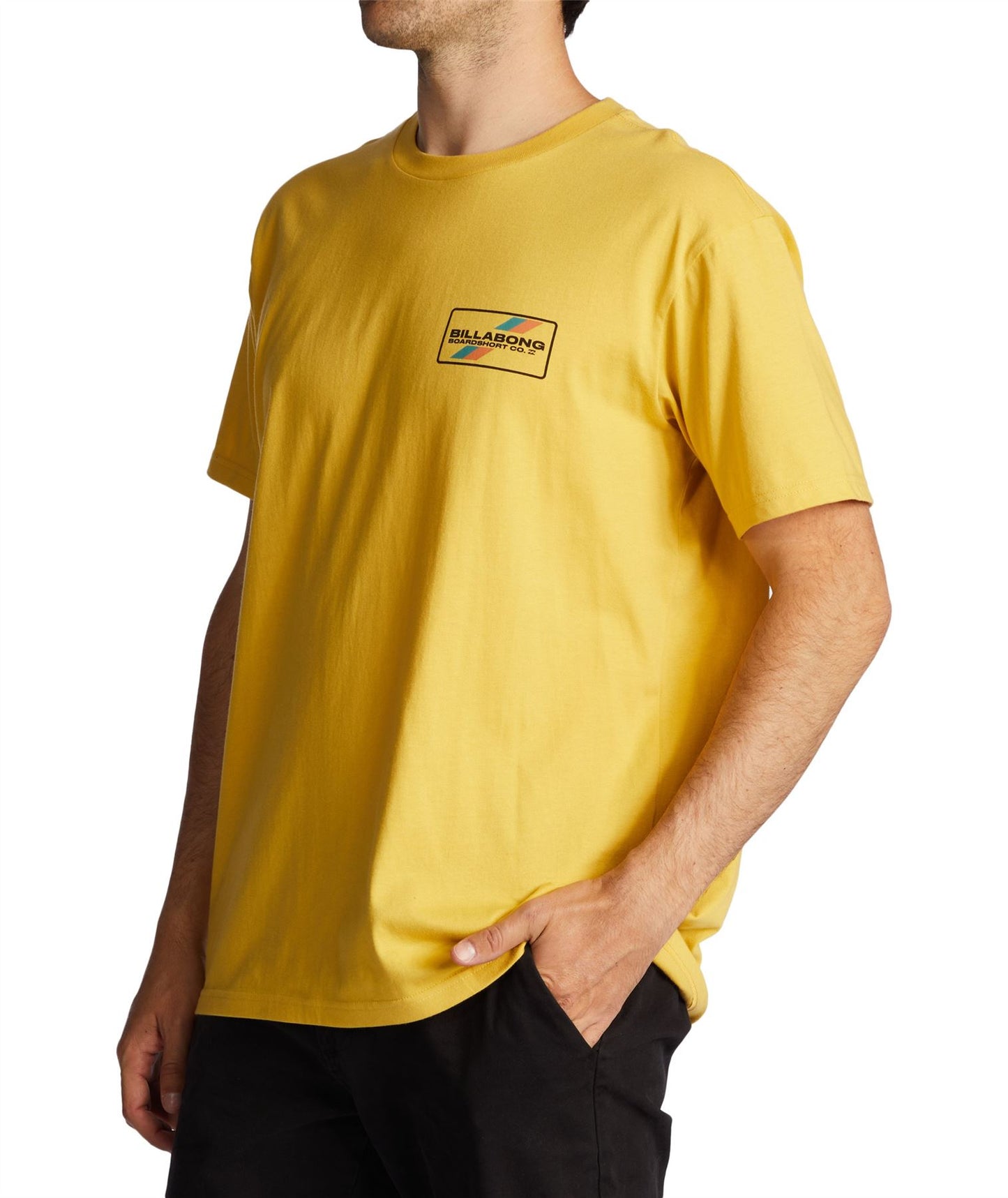 Billabong Mens Cotton SS T-Shirt ~ Walled Sunny Yellow