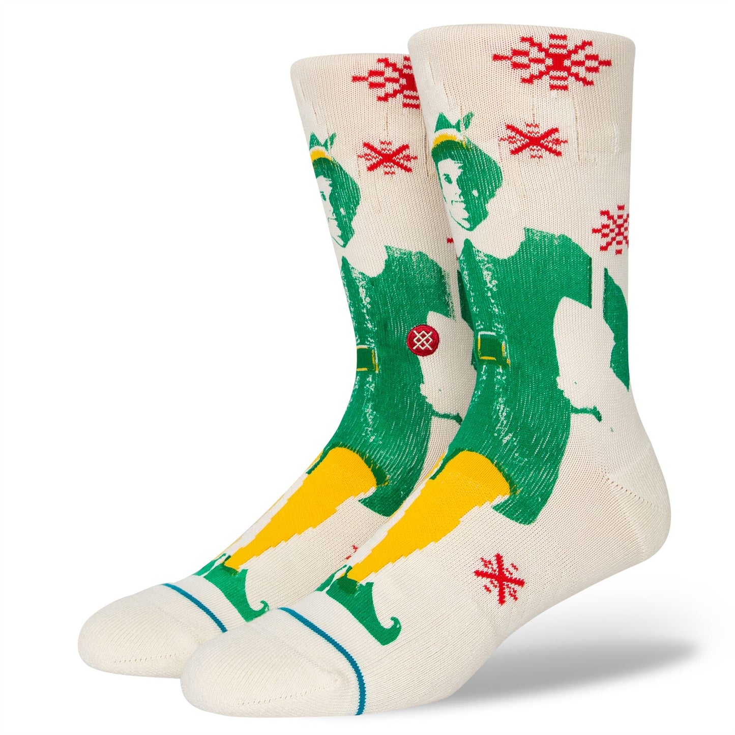 Stance Men's Crew Socks ~ BUDDY THE ELF off white