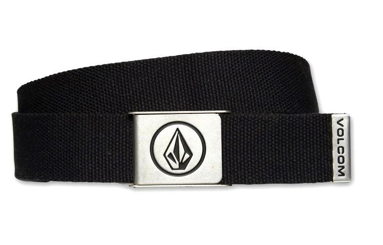 Volcom Circle Web Belt Bottle Opener Mens Black