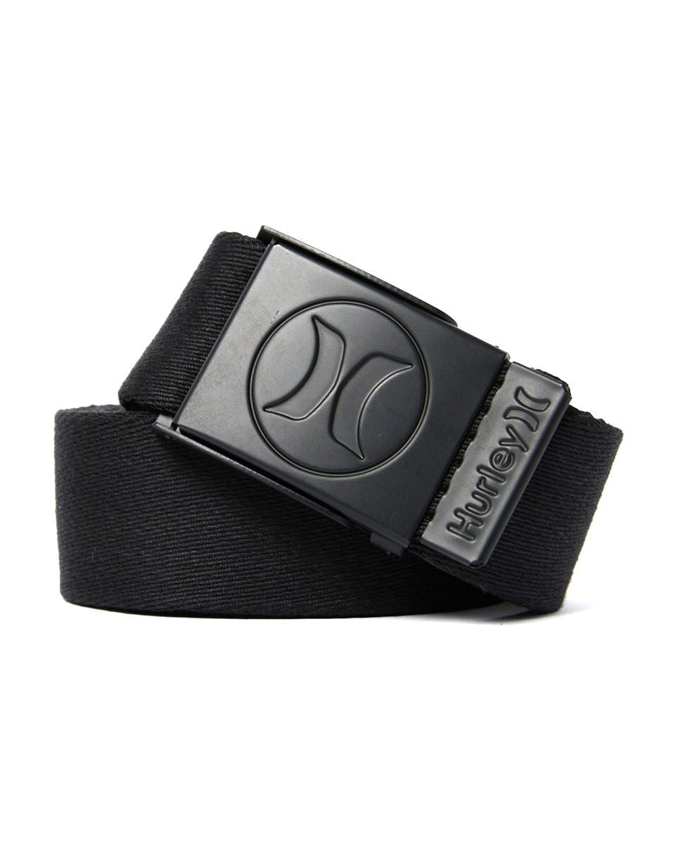 Hurley Mens Black Web Belt With Bottle Opener