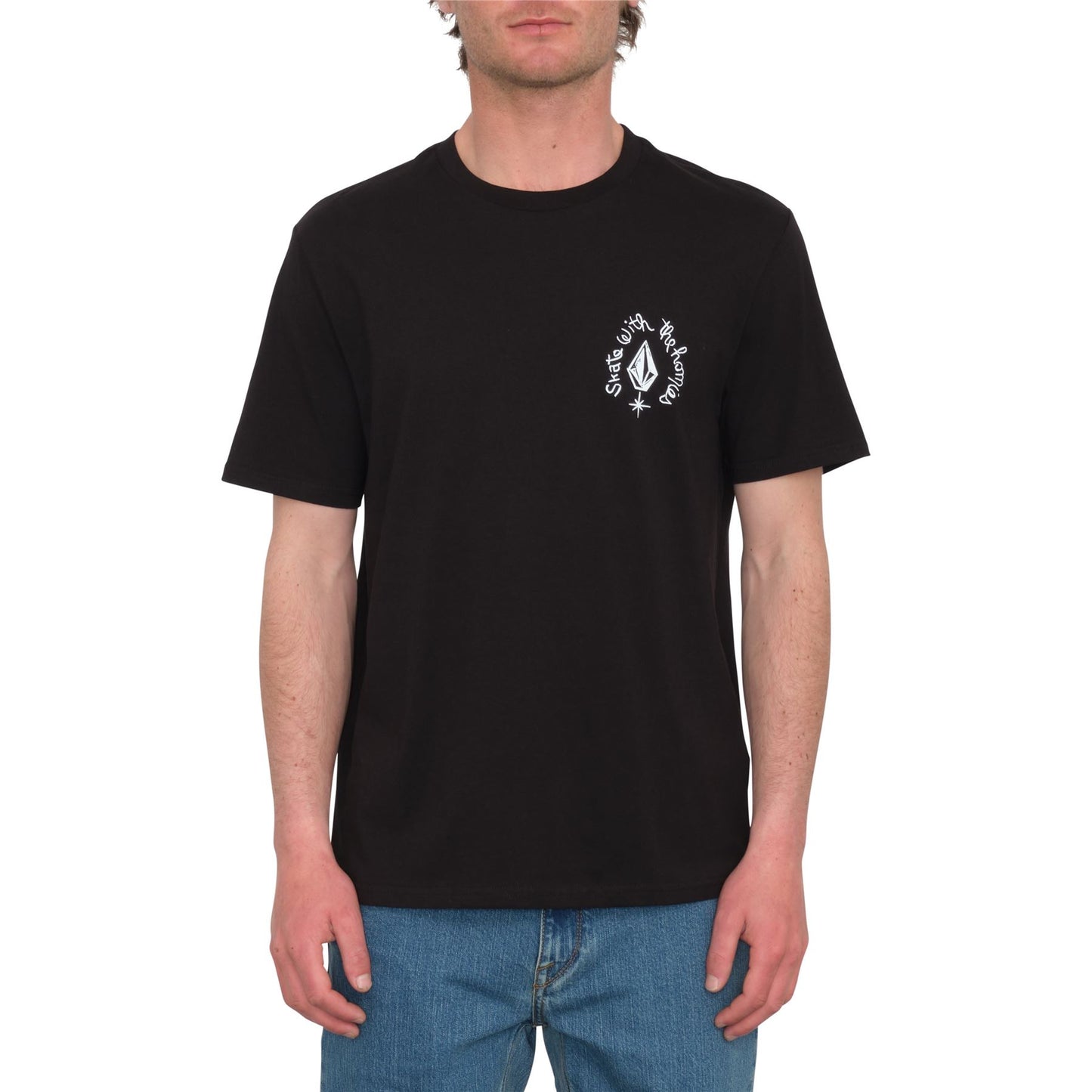 Volcom Mens SS Cotton Crew Neck T-Shirt ~ Maditi black