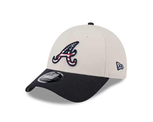 New Era Mens July 4 9Forty Stretch Snapback Cap ~ Atlanta Braves