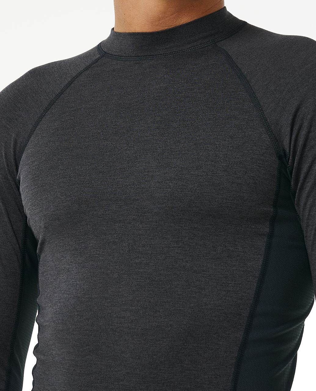 Rip Curl LS UPF 50+ Rash Vest ~ Dawn patrol black marle