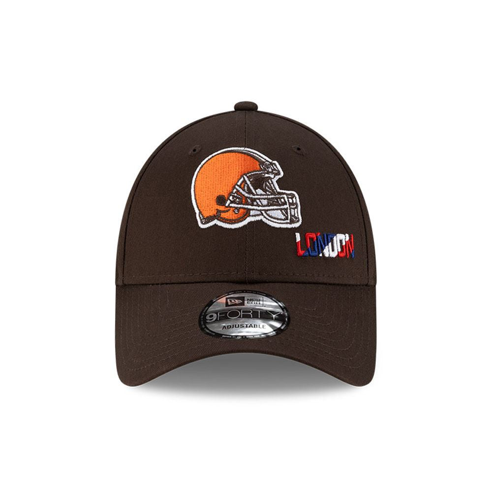 Cleveland Browns NFL London Games 9FORTY Adjustable Cap Dark Brown