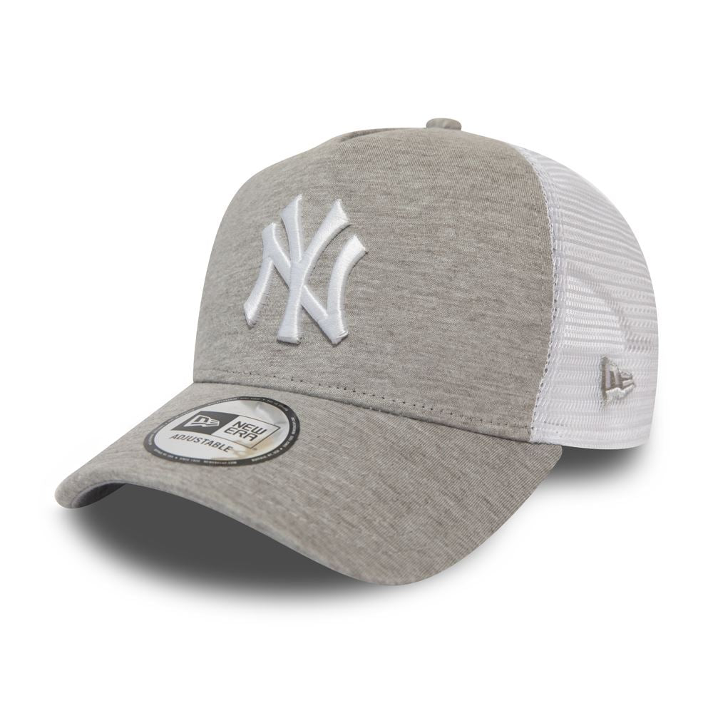 New Era Men's Snapback Jersey Trucker Cap ~ New York Yankees grey/white