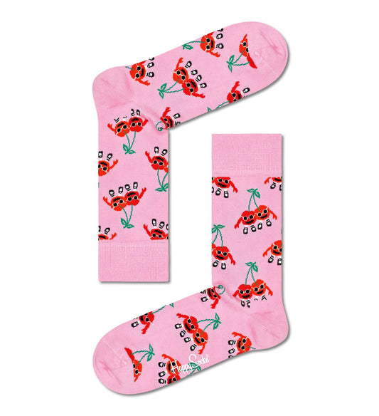 Happy Socks - Crew Socks (Size 41-46) ~ Cherry Mates 3000