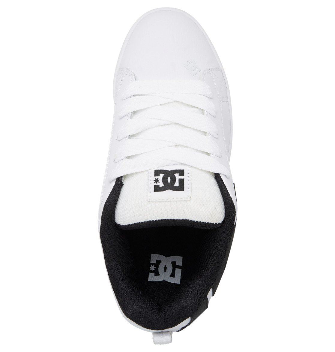 DC Shoes Men’s Leather Court Graffic Sneaker Colour White/Black