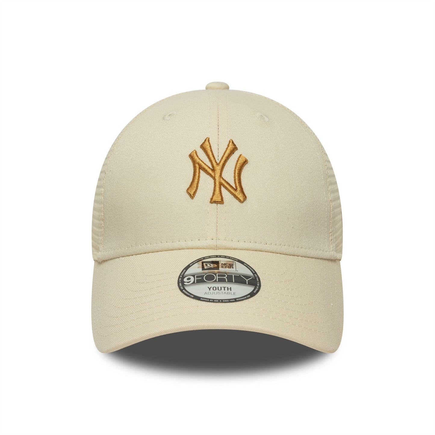 New York Yankees Youth MLB Homefield Cream 9FORTY Trucker Adjustable Cap