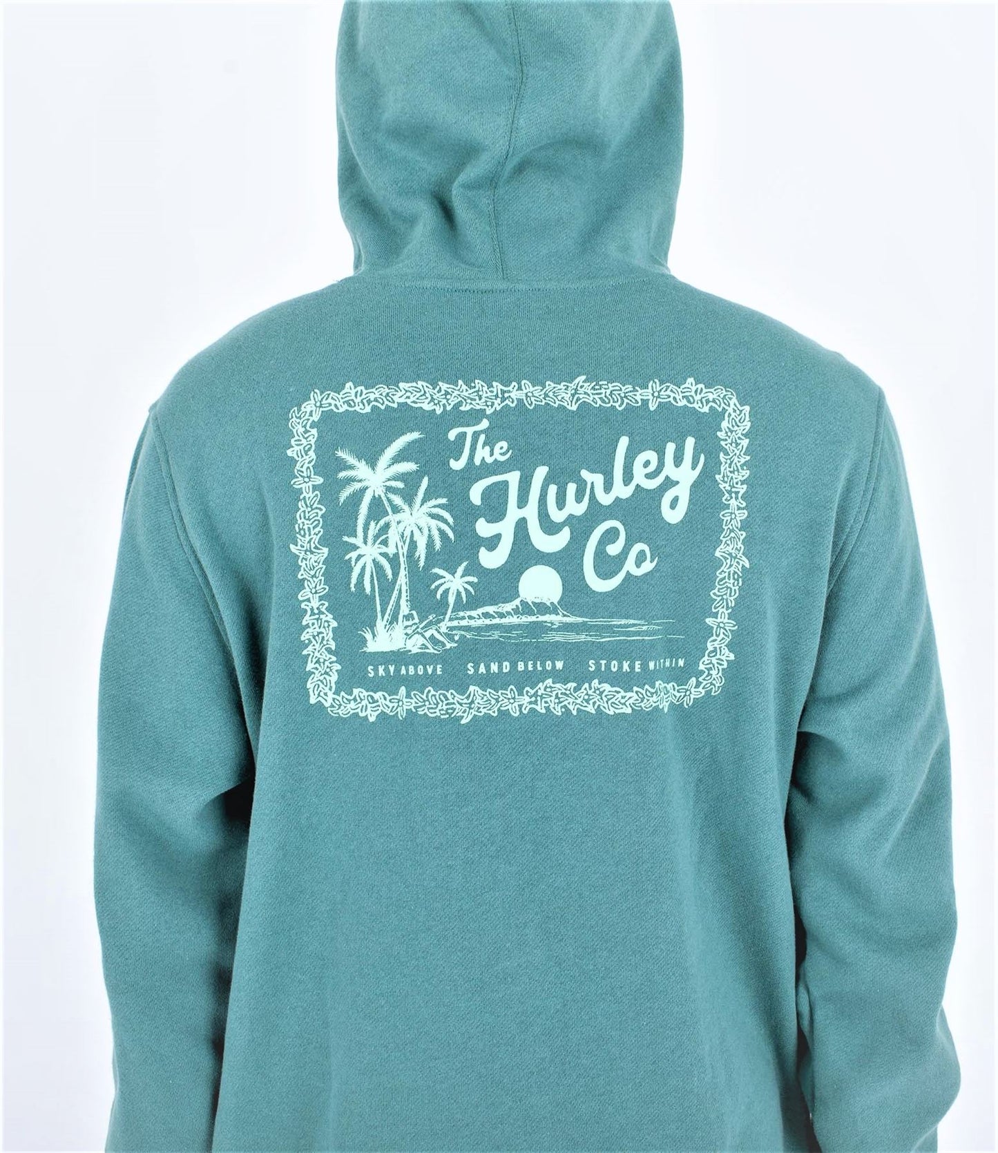 Hurley Mens Solid Sweatshirt Hoodie ~ Ukelele Fleece green