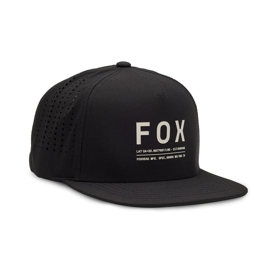 Fox Racing Mens Tech TruDri Snapback Flat Brim Cap ~ Non Stop black