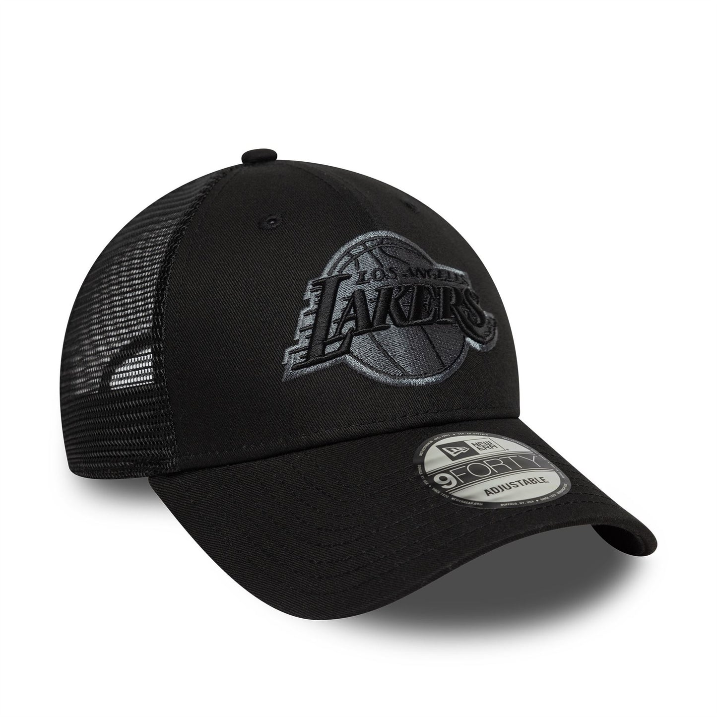 LA Lakers NBA Black 9FORTY Trucker Adjustable Cap