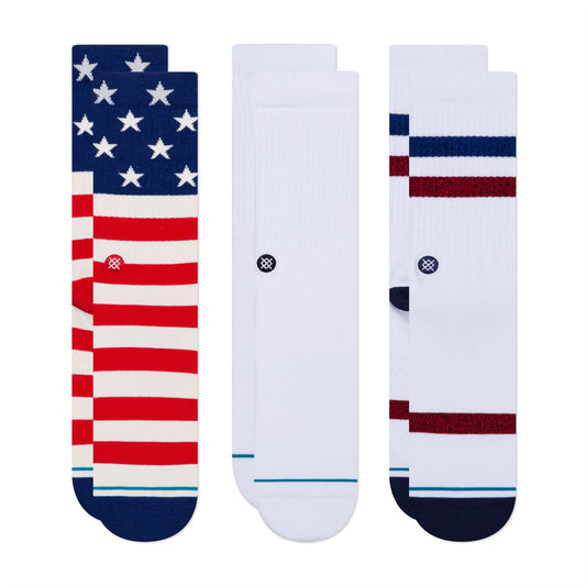 Stance Mens Crew Socks 3 Pack ~ The Americana