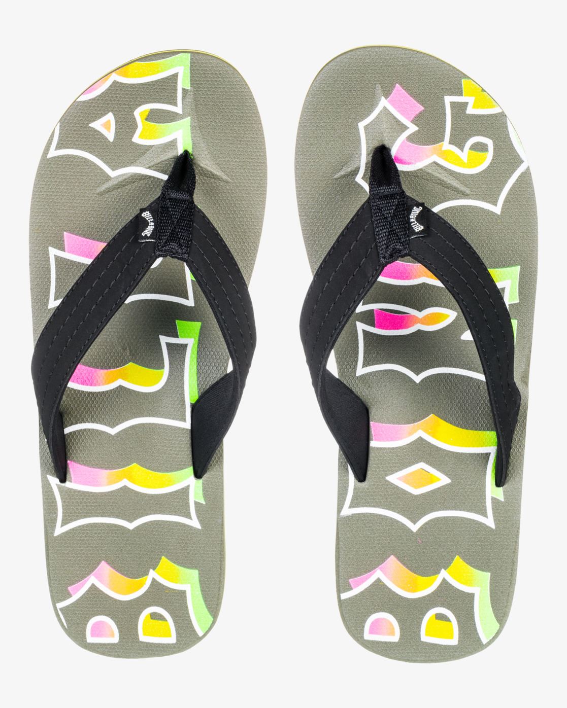 Billabong Sandals Mens Open Toe All Day Theme Military Grey
