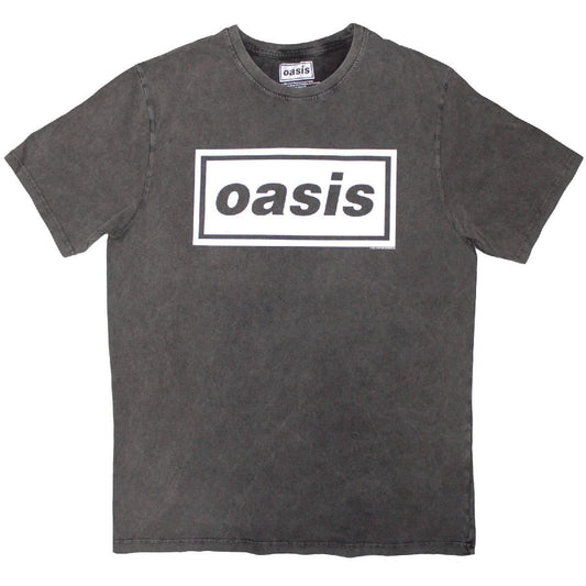 Oasis tshirt short sleeve mens cotton crew neck stone wash charcoal
