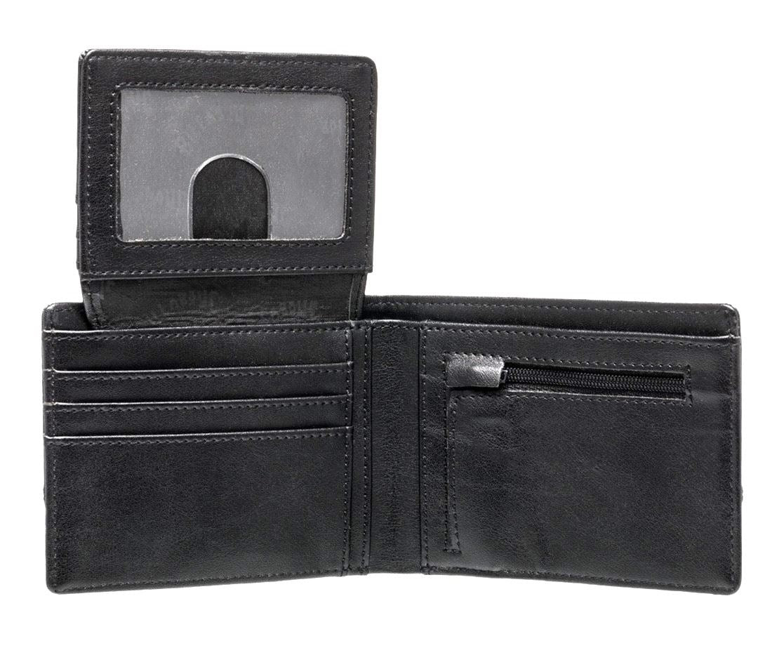 Billabong RFID Bi-Fold Wallet Pockets card slots ID Window Black