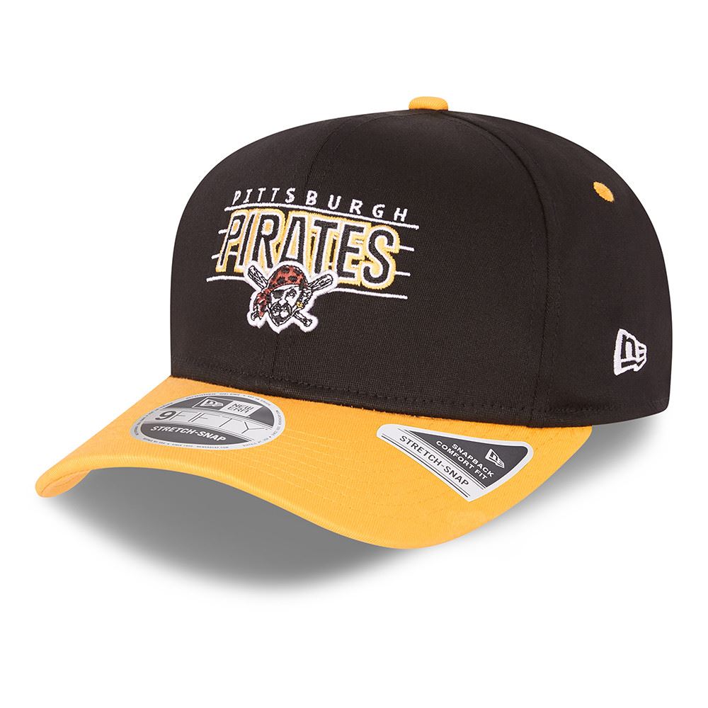 New Era Team Wordmark 9Fifty Snapback Stretch Cap ~ Pittsburgh Pirates