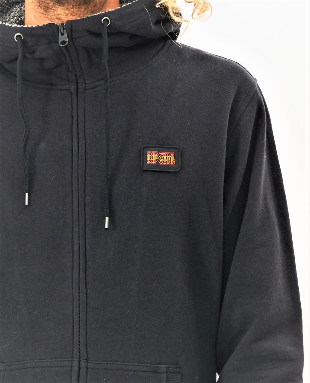 Rip Curl Men's Lined Fleece Hoody ~ Surf Revival black