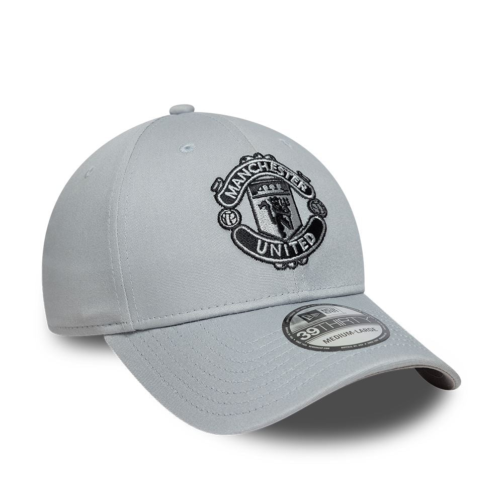 Manchester United ManU Seasonal 39Thirty Grey Logoed Cap