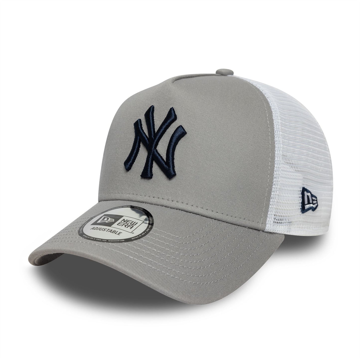 New York Yankees MLB Side Patch Grey 9FORTY A-Frame Trucker Snapback Cap