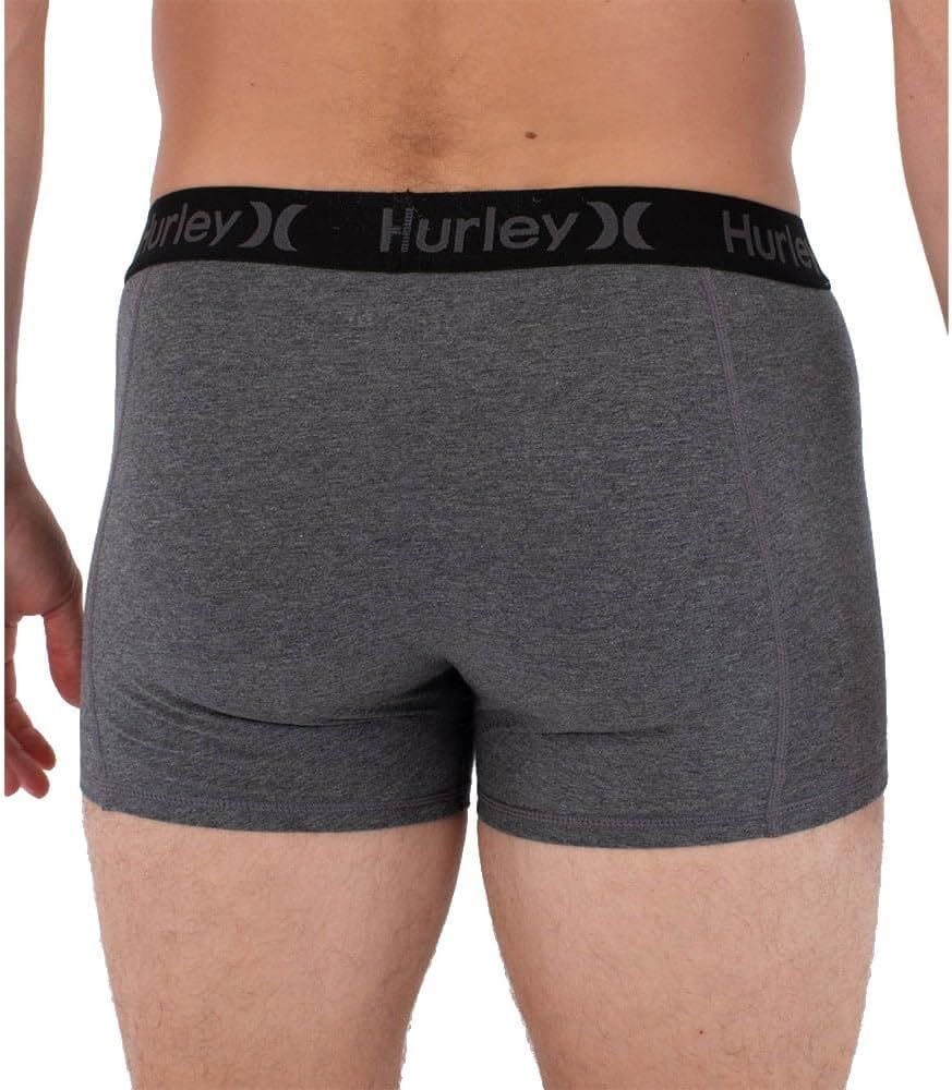 Hurley 3 Pack Mens Grey 4-Way Stretch Boxer Briefs