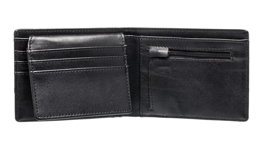 Billabong RFID Bi-Fold Wallet Pockets card slots ID Window Black