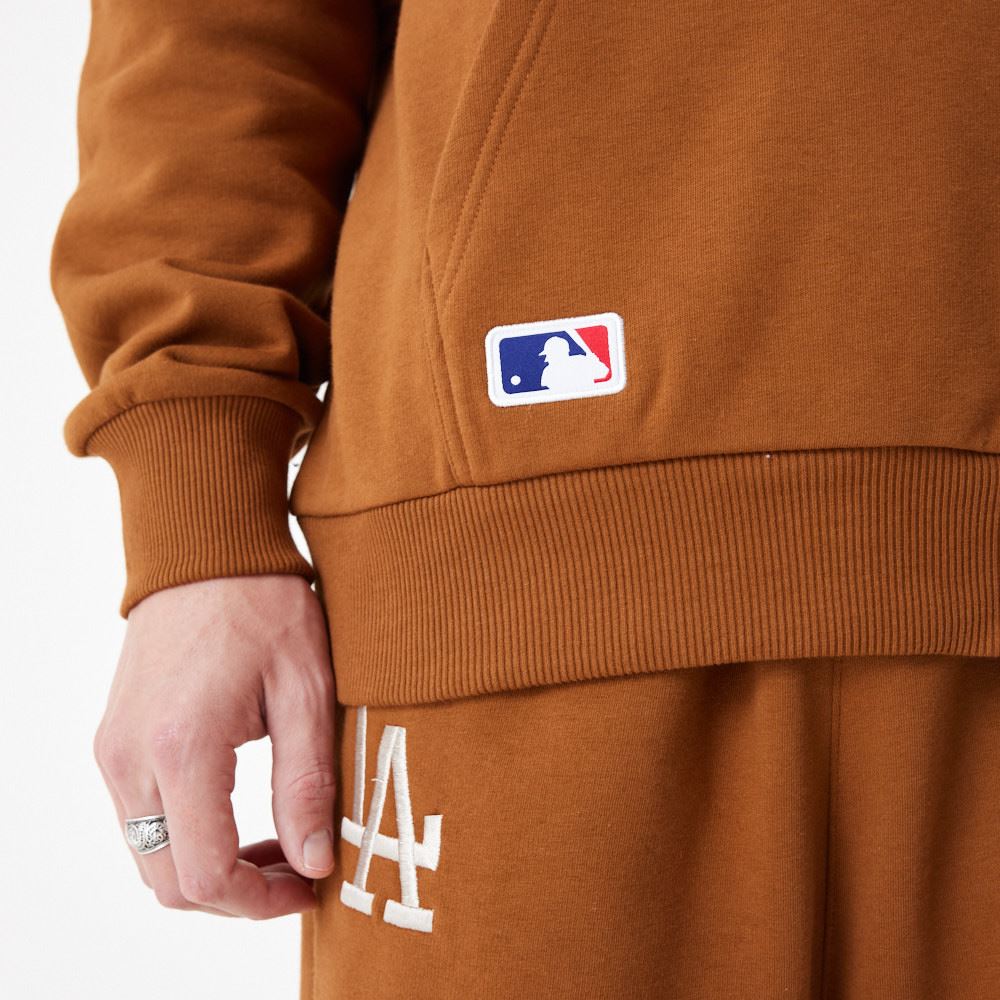 New Era Mens League Essential Crew Neck OS Hoody ~ LA Dodgers brown