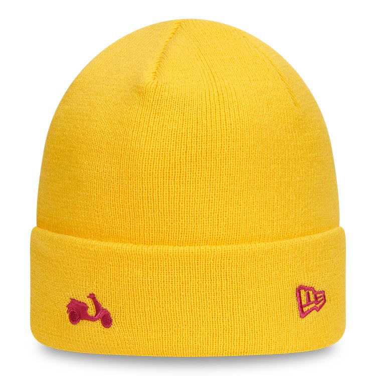 New Era Minibike Knitted Beanie With Cuff ~ Vespa yellow