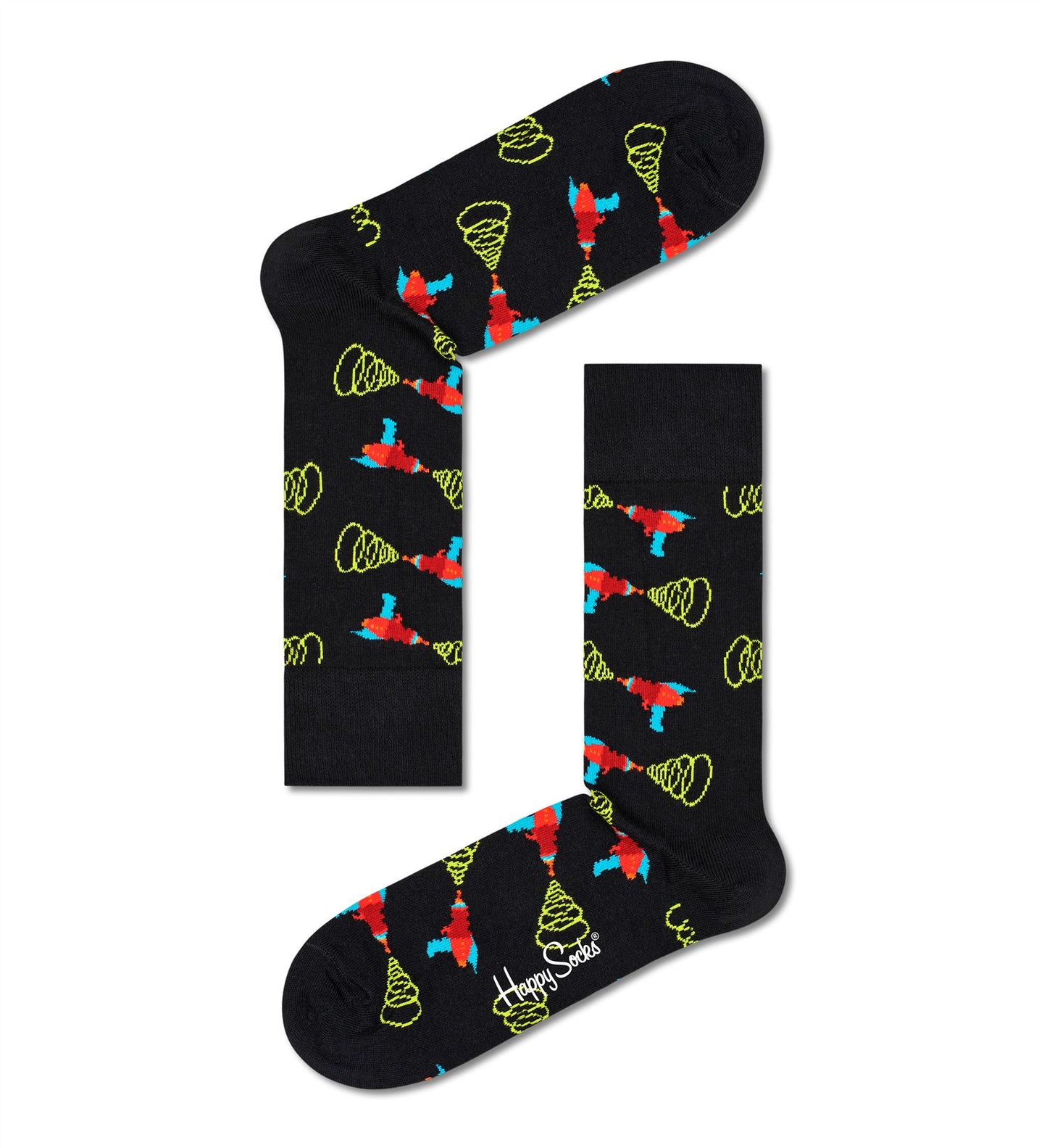 Happy Socks - Crew Socks (Size L) ~ Lazer Quest